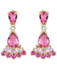 Nina Zhou Jewelry - 14K 2.74 Ct. Tw. Diamond & Tourmaline Moonstone Drop Earrings - Lyst
