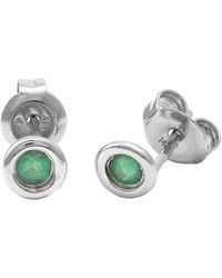 Gemstones - Classic 14K 0.19 Ct. Tw. Emerald Earrings - Lyst