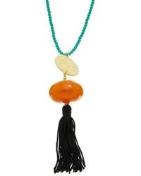 Kenneth Jay Lane - Plated Tassel Necklace - Lyst