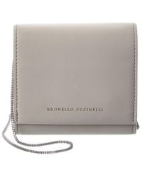 Brunello Cucinelli - Leather Wallet On Chain - Lyst
