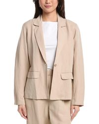Eileen Fisher - Linen & Silk-Blend Blazer - Lyst