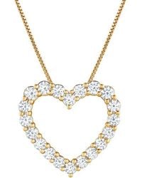 Lab Grown Diamonds - 14K 1.00 Ct. Tw. Lab-Grown Diamond Heart Pendant - Lyst