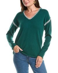 Johnny Was - The Whipstitch V-Neck Cashmere Pullover - Lyst