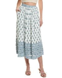 AREA STARS - Rayon Printed Skirt - Lyst