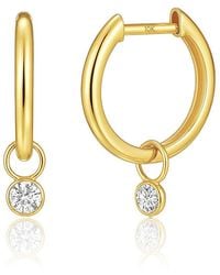 MaxColor - 10K 0.22 Ct. Tw. Lab-Grown Diamond Hoop Earrings - Lyst