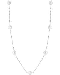 Sphera Milano - 6Mm Pearl Station Choker Necklace - Lyst