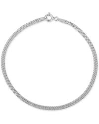 Glaze Jewelry - Rhodium Plated Double Curb Link Bracelet - Lyst