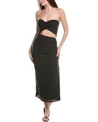 ViX - Sonny Linen-Blend Midi Dress - Lyst