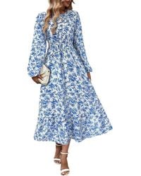 Tedora - Long Sleeve Midi Dress - Lyst