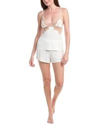 Natori - Enchant Lace Applique Cami Short Set - Lyst