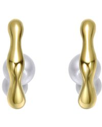Rachel Glauber - 14K Pearl Dangle Earrings - Lyst