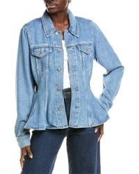 7 For All Mankind - Lyocell Flounce Trucker Jacket - Lyst