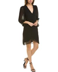 Donna Ricco - Clip Dot Faux Wrap Dress - Lyst