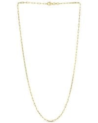 Italian Gold - 14K Plated Paperclip Chain Necklace - Lyst