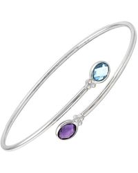 Gemstones - 1.81 Ct. Tw. Diamond & Gemstone Bangle Bracelet - Lyst
