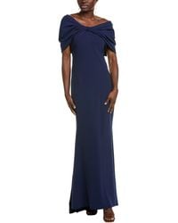 Badgley Mischka - Twist Drape Gown - Lyst