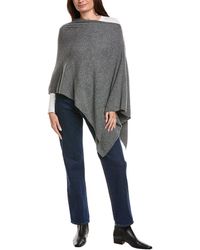 Amicale Cashmere - Jersey Asymmetrical Cashmere Poncho - Lyst