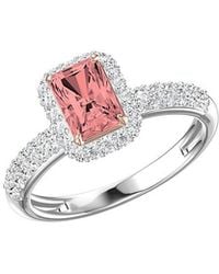 Lab Grown Diamonds - 14K 2.25 Ct. Tw. Lab-Grown Diamond Halo Engagement Ring - Lyst