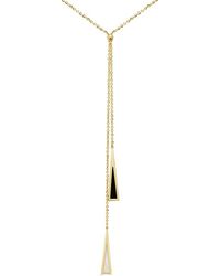 Italian Gold - 14K Gemstone Lariat Necklace - Lyst