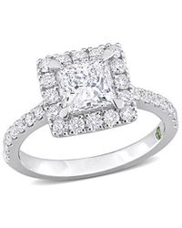 Lab Grown Diamonds - 14K 2.01 Ct. Tw. Lab Grown Diamond & Tsavorite Ring - Lyst