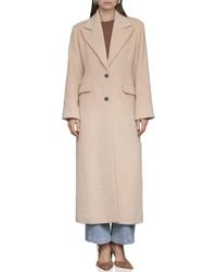 Avec Les Filles - Wide Shoulder Wool-Blend Tailored Coat - Lyst