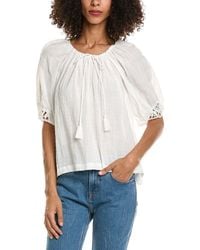 Max Studio - Crochet Inset Elbow Sleeve Blouse - Lyst