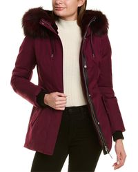 Mackage Larysa Leather-trim Down Parka - Purple