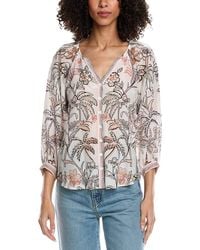 Hale Bob - Freyja Long Sleeve Silk Top - Lyst