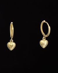 Italian Gold - 14k Heart Endless Hoops - Lyst