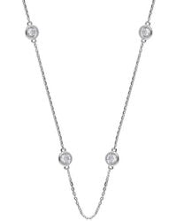 Lab Grown Diamonds - 14K 2.00 Ct. Tw. Lab-Grown Diamond Station Necklace - Lyst