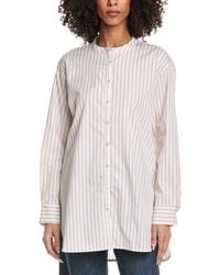 Leset - Yoshi Collarless Button Down Shirt - Lyst