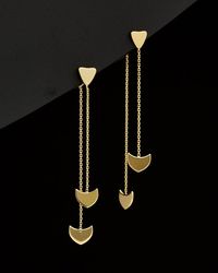 Italian Gold - 14k Triangle Dangle Earrings - Lyst