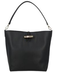 Longchamp - Le Roseau Medium Leather Hobo Bag - Lyst