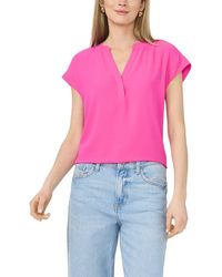 Vince Camuto - V-Neck Top - Lyst