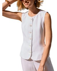 J.McLaughlin - Dune Linen-Blend Vest - Lyst