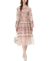 LIONELLO SALVI - Midi Dress - Lyst