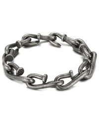 jean claude - Stainless Steel Lucky Nail Bangle Bracelet - Lyst