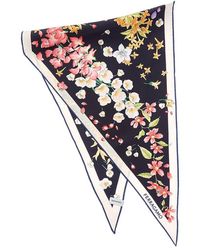 Ferragamo - Spring Print Diamond Silk Scarf - Lyst