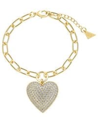 Sterling Forever - 14K Plated Cz Disco Bracelet - Lyst