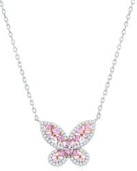 Suzy Levian CZ Jewelry - Suzy Levian Gala Collection Cz Butterfly Necklace - Lyst