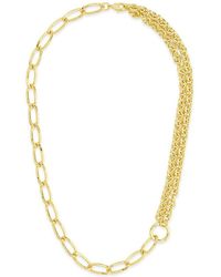 Sterling Forever - 14K Plated Milan Layered Chain Necklace - Lyst