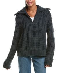 N.Peal Cashmere - Super Chunky Rib Half Zip 100% Cashmere Pullover - Lyst