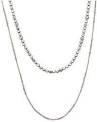 Italian Gold Over Silver - 18K Plated Multi Strand Necklace - Lyst