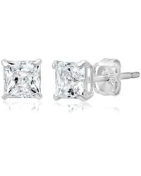 MaxColor - 14K Cz Stud Earrings - Lyst