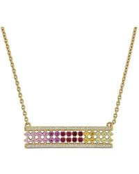 Rina Limor - Plated 9.37 Ct. Tw. Gemstone Necklace - Lyst