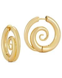Glaze Jewelry - Plated Swirl Hoop Earrings - Lyst