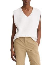 Vince - Relaxed V-Neck Vest - Lyst