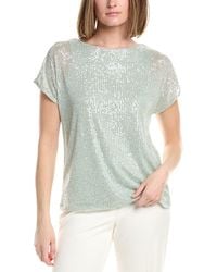 Anne Klein - Bateau Sequin Dolman T-Shirt - Lyst