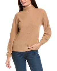 Kier + J - Kier + J Ribbed Turtleneck Wool & Cashmere-Blend Sweater - Lyst