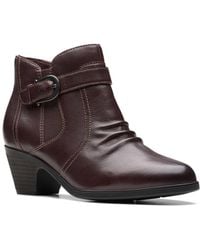 Clarks - Emily2 Opal Leather Bootie - Lyst